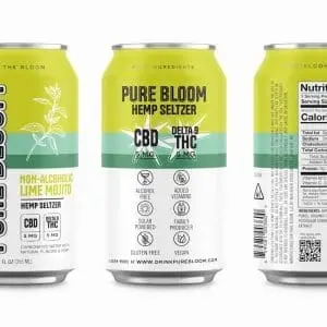 Pure Bloom Hemp Seltzer Lime Mojito 5mg THC 4-Pack