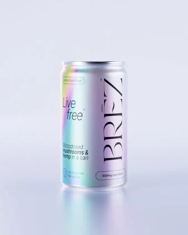 Brez Single Delta-9 & Lions Mane Mushroom Beverage 4-Pack