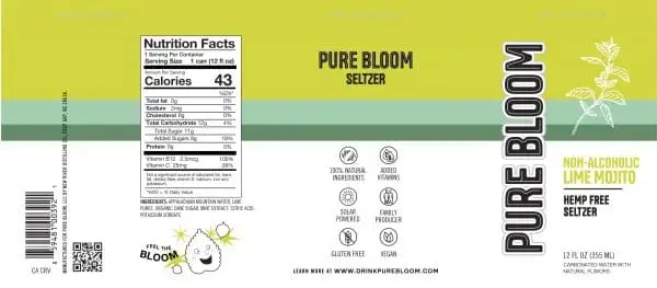 Pure Bloom Hemp-Free Virgin Lime Mojito 4-Pack - Image 2