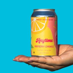 Anytime Raspberry Lemonade Canabis Infused Seltzer 4-Pack