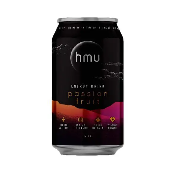 HMU Infused Functional Energy Delta-9 THC Passionfruit 4-pack