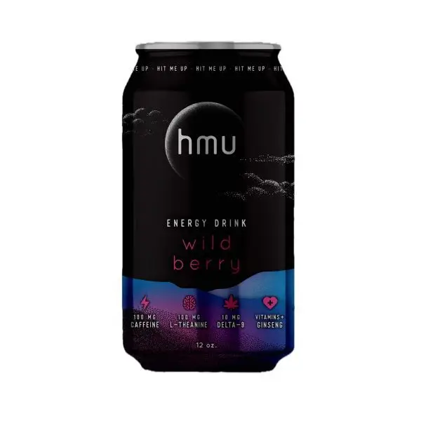 HMU Infused Functional Energy Delta-9 THC Wild Berry 4-pack