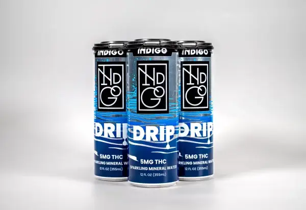 Indigo DRIP 5mg THC Sparkling Mineral Water 4-Pack - Image 3