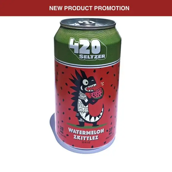 420 Seltzer Watermelon Zkittlez 25mg 4-Pack