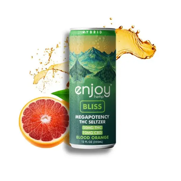 50mg THC + 10mg CBD Blood Orange Seltzer for Bliss 4-Pack