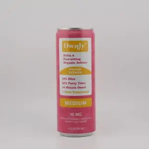 PEACH CITRUS 10 MG THC SELTZER - MEDIUM STRENGTH - 4 PACK