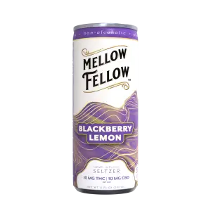 Delta 9 THC + CBD Seltzer Beverage 20MG - Blackberry Lemon 4 Pack