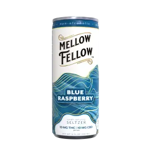 Delta 9 THC + CBD Seltzer Beverage 20MG - Blue Raspberry 4 Pack