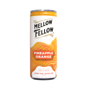 Delta 9 THC + CBD Seltzer Beverage 20MG - Pineapple Orange 4 Pack