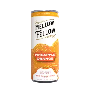 Delta 9 THC + CBD Seltzer Beverage 20MG - Pineapple Orange 4 Pack