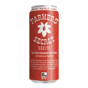 Farmers Secret Blood Orange 10mg D9 THC Seltzer 4 Pack