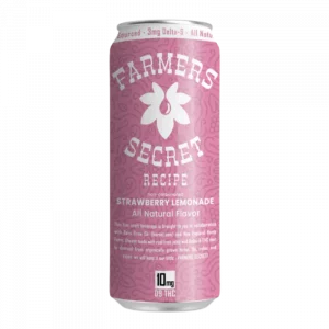 Farmers Secret Strawberry Lemonade 10mg D9 THC Seltzer 4 Pack