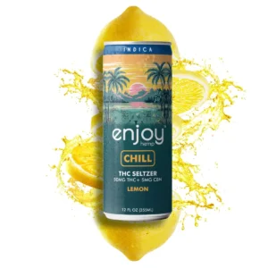Enjoy Hemp 50mg THC + 5mg CBN Lemon Seltzer for Chill 4-Pack