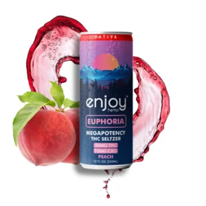 Enjoy Hemp 50mg THC + 10mg CBG Peach Seltzer for Euphoria 4-Pack
