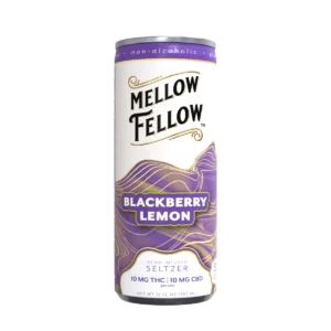 Mellow Fellow Blackberry Lemon 10mg Delta 9 THC + 10mg CBD Seltzer 4-Pack