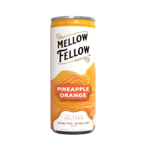 Mellow Fellow Pineapple Orange 10mg Delta 9 THC + 10mg CBD Seltzer 4-Pack