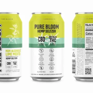Pure Bloom Hemp Seltzer Lime Mojito 5mg THC 4-Pack