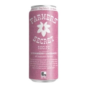 Farmers Secret Strawberry Lemonade 10mg D9 THC Seltzer 4 Pack