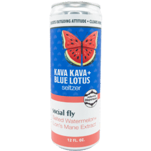 Asheville Dispensary Social Fly Kava Seltzer product packaging